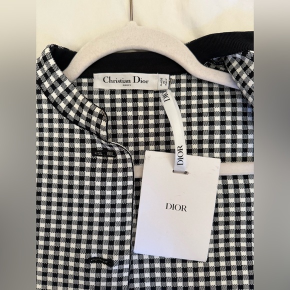 Cropped Jacket Gray and Black Check'n'Dior Knit | DIOR - Picture 9 of 11